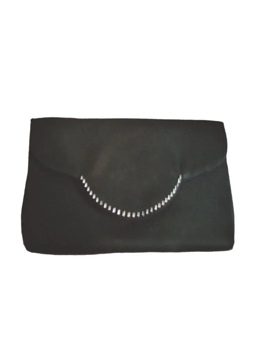 La Regale Vintage Black Rhinestone Clutch Evening Bag Purse